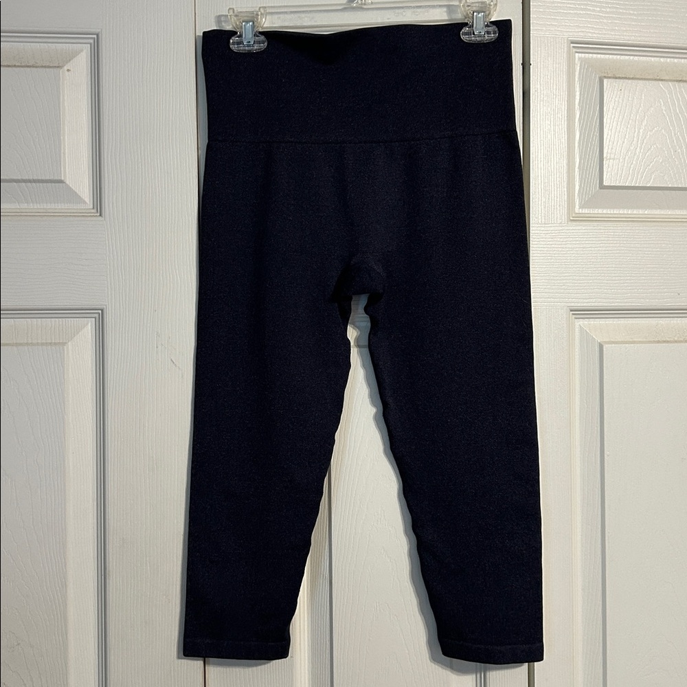 SOMA Size Large Slimming Legging Denim Blue Crop Stretch Athleisure Loungewear